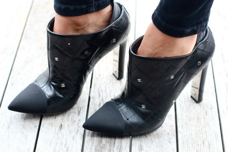 Chanel quilted low cut booties